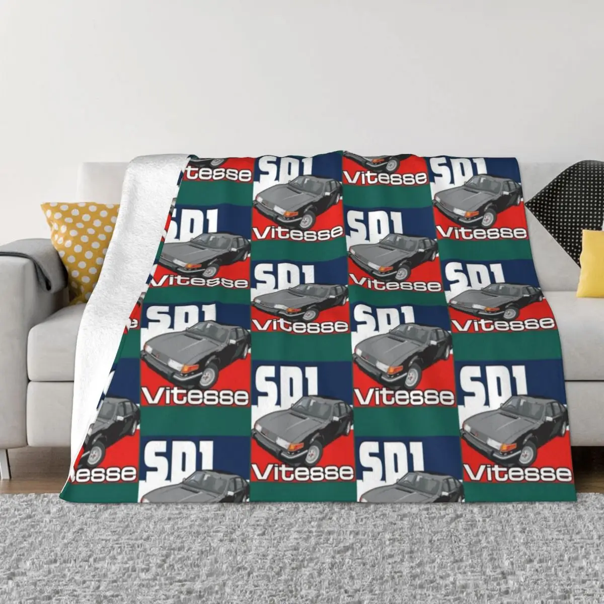 

Rover Cars Rover SD1 Throw Blanket Travel Plaid on the sofa Blankets
