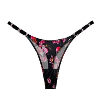 Sexy culotte en forme de V décoration en métal sous-vêtements sport taille basse slips femmes Lingere femme culotte sous-vêtements femmes Lingerie 3