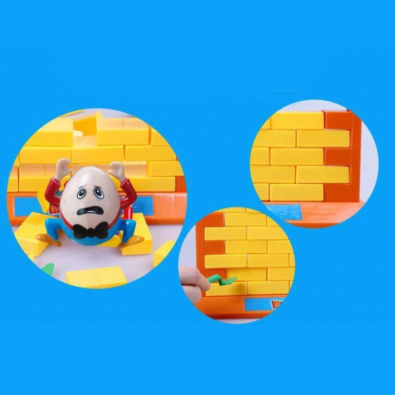 

4XBD Entertaining Wall Knocking Toy Interactive DIY Wall Building and Breaking Game Wall Knockdown Game Block Building