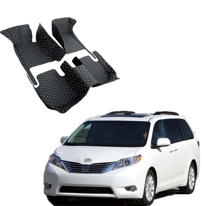 

Interior Accessories Car floor mats for Toyotas Sienna SEVEN SEAT 2011 2012 2013 2014 2015 2016 Custom auto foot Pads automobile