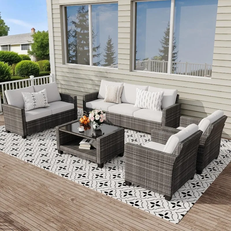 8-Piece Rattan Outdoor Patio Set 2