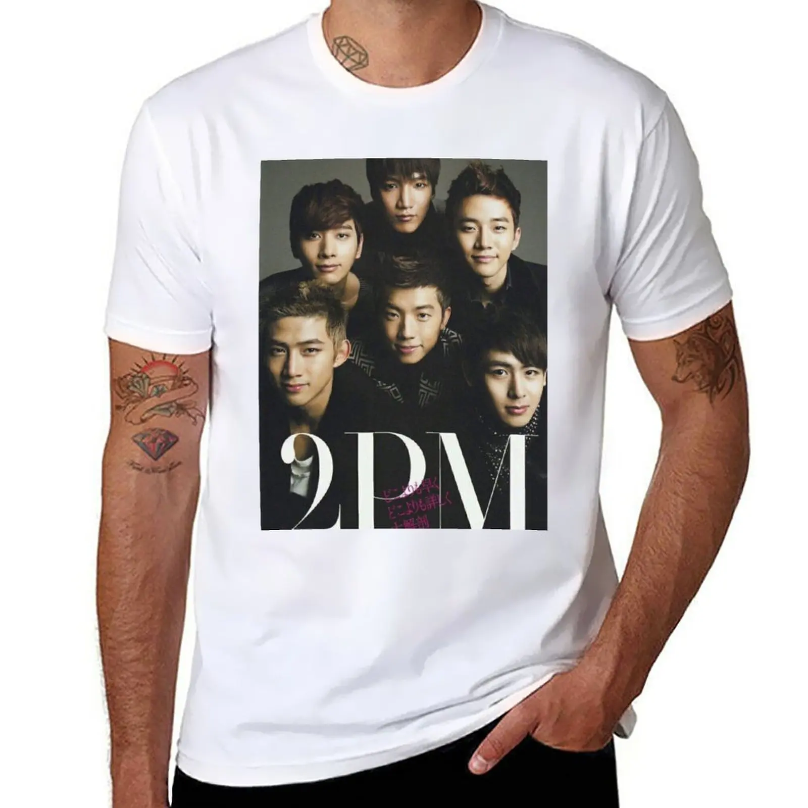 

New 2PM T-Shirt oversized t shirt graphic t shirt Short sleeve tee men