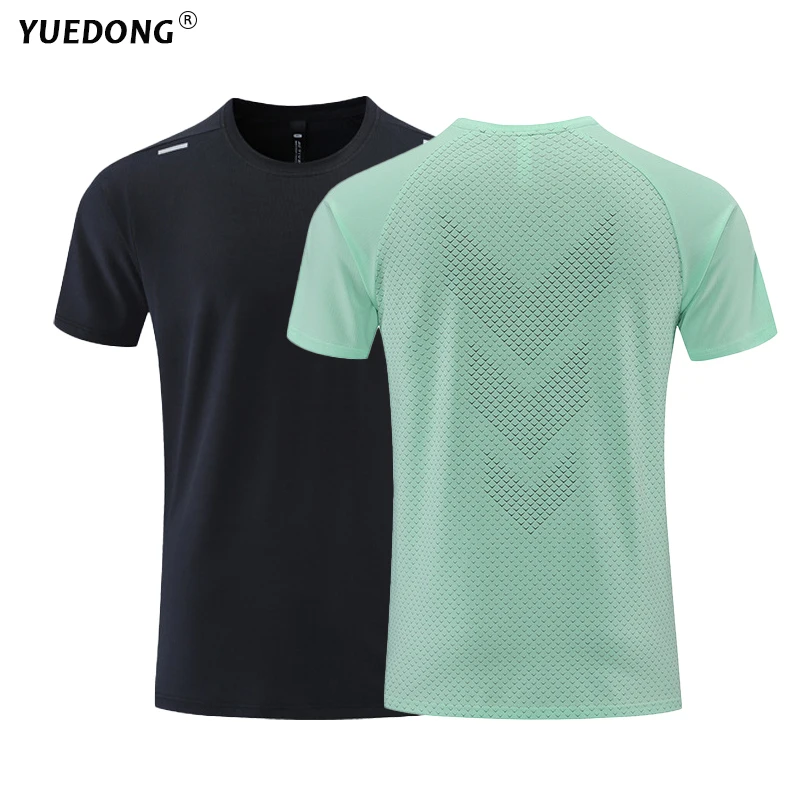 

Мужская спортивная футболка, быстросохнущие футболки для бега с коротким рукавом, Спортивная дышащая Спортивная одежда для бега, топ для фитнеса для мужчин