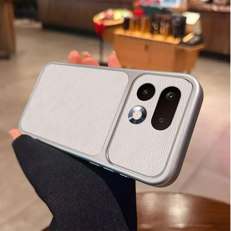 Lychee Texture Leather Matte Camera Lens Protection Case - Silicone Cover