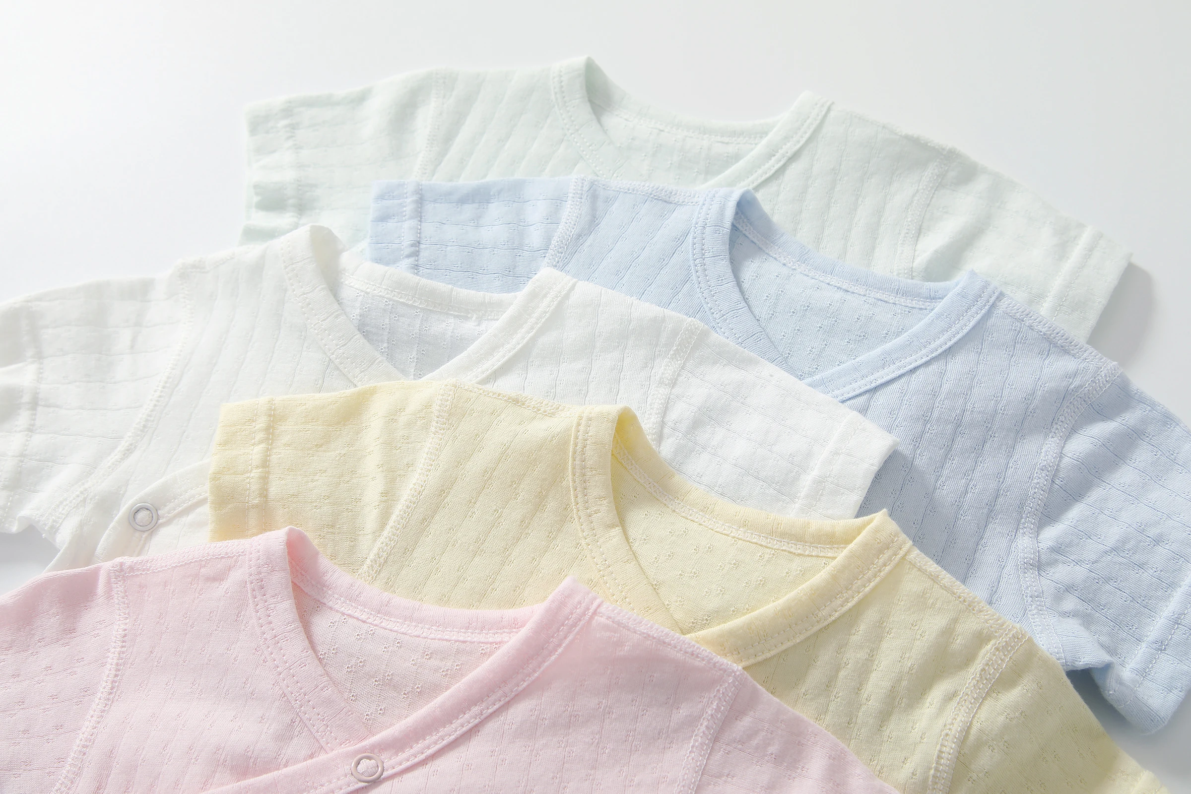 Breathable Fabric Summer Newborn Baby Girls Boys Romper 100% Cotton Short Sleeves Bodysuit Infant Baby Clothes 6
