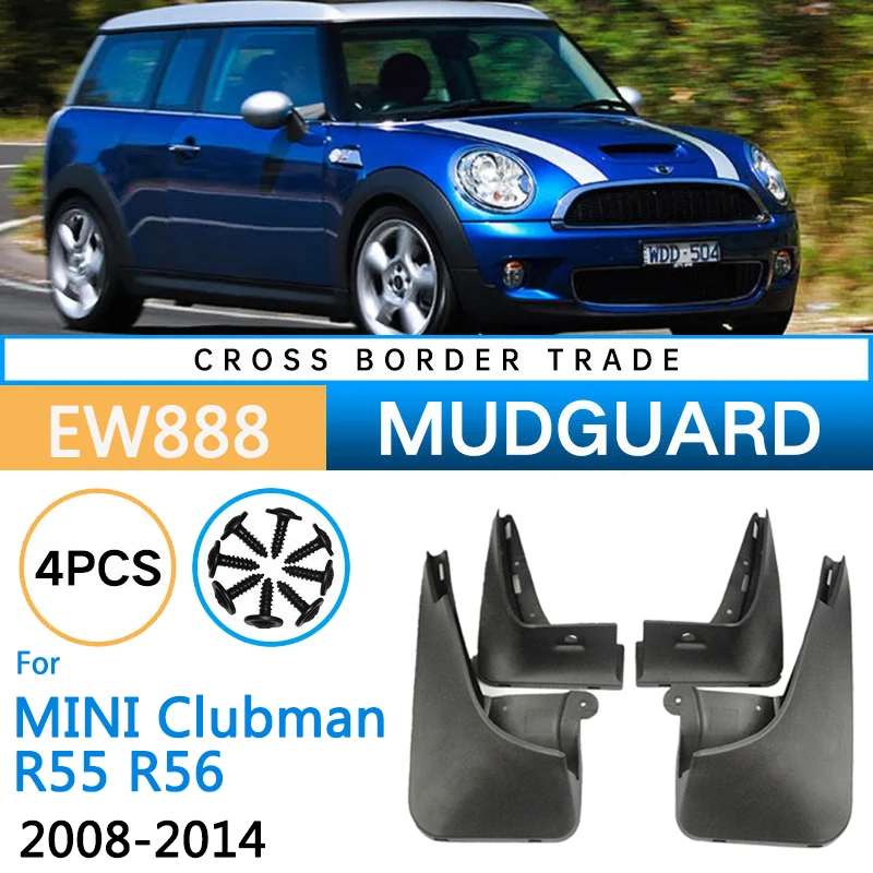 

for MINI Clubman Clubvan R55 R56 2008~2014 2009 2010 Front Rear Wheel Mudguards Fender Mudflap Mud Flaps Splash Car Accessories