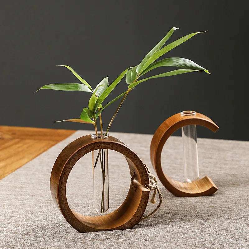 

Chinese minimalist style home living room flower arrangement office personalized decorations bamboo vases