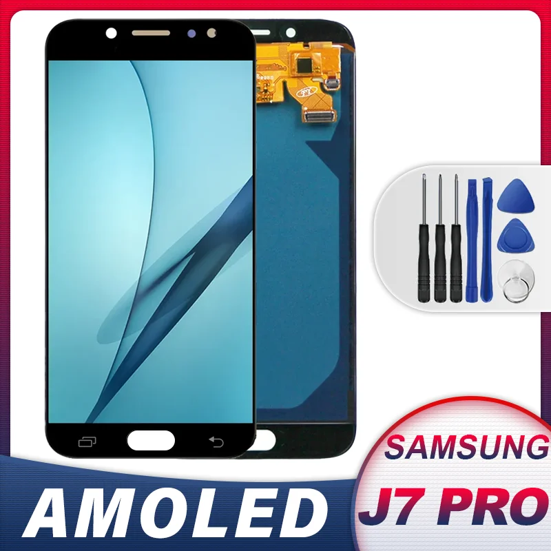 

5.5" Super AMOLED For Samsung Galaxy J7 Pro 2017 LCD Display J730F J730FM J730G Touch Screen Replacement Digitizer Assembly