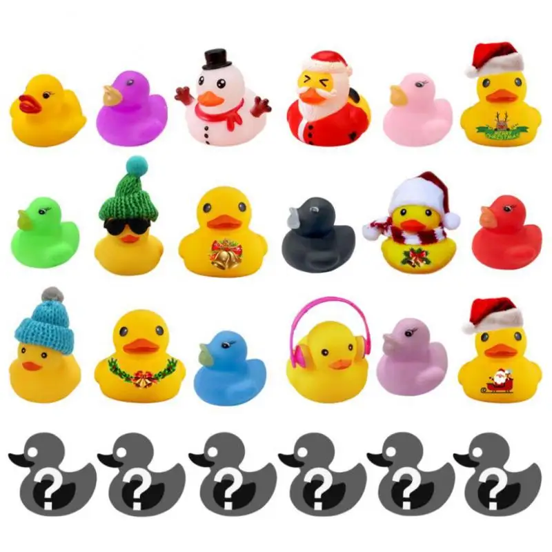 Advent Calendar Interesting For 3-6 Years Old Christmas Decoration Christmas Rubber Duck Colorful Plastic Children Gift Creative 4
