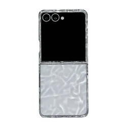 3D Water Ripples Shockproof Transparent Phone Case - Galaxy Z Flip5 (Clear)