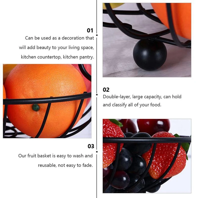 Crystal Bead Photo Frame Bridal Favor Frames Silver & Household Iron 2 Tier Fruit Basket Vintage Style Basket Black