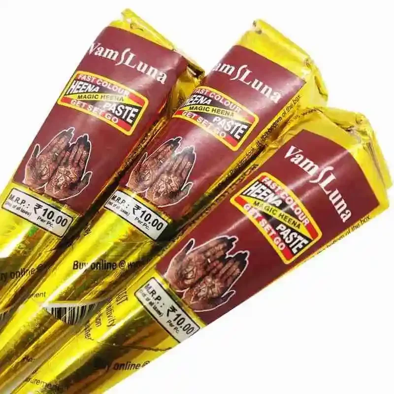 25g Indian Henna Dark Red Tattoo Paste Temporary Henna Cones For Tattoo Body Art Sticker Special Body Art Paint Henna 2