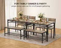 Gizoon Kitchen Table and 2 Chairs for 4 with Bench, 4 Piece Dining Table Set for Small Space, Apartment 1