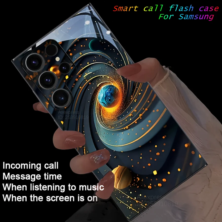 Starry Night Sky Colorful Luminous LED Universe Phone Cover