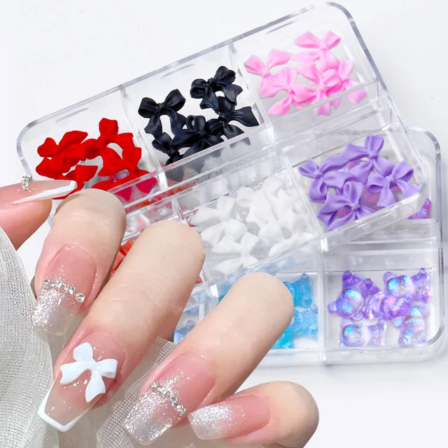 3D Crystal Bear Nail Art Decoration Jelly Transparent Flat Back Cute Bear  Charms Rhinestone Gems Manicure Nail Accessory 5/10pcs - AliExpress