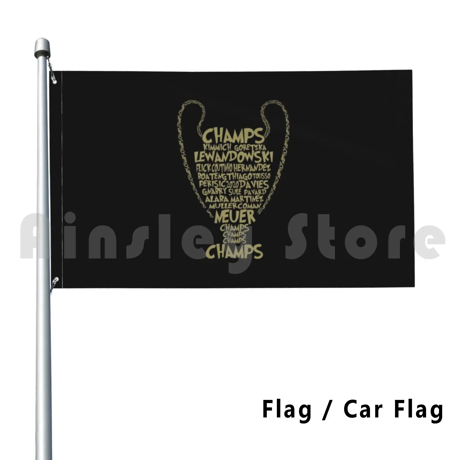 Champs Outdoor Decor Flag Car 2020 Winners Football Soccer Sport 8 2 Trophy Typo Germany |