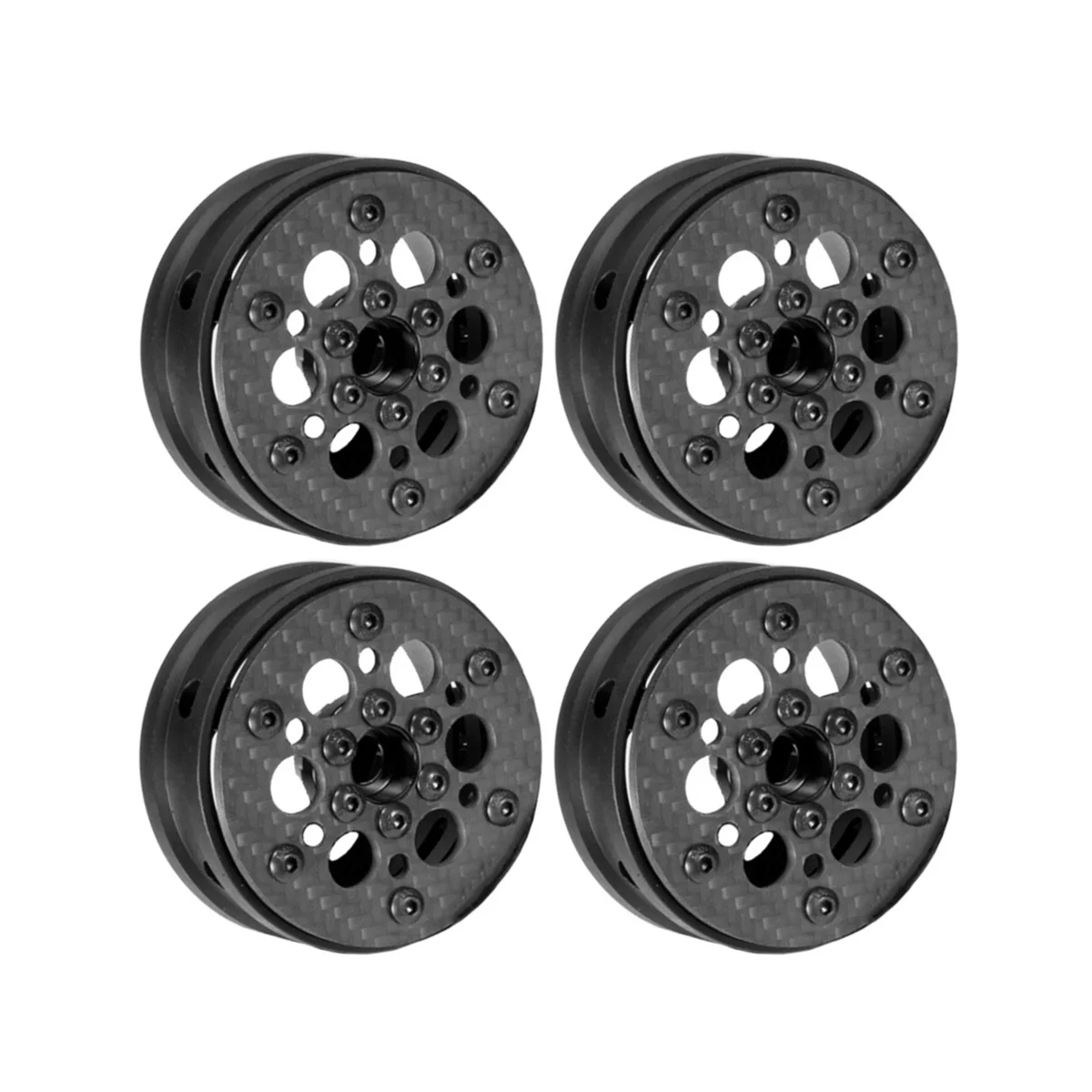 

4Pcs Carbon Fiber 1.9inch Beadlock Wheel Rim Hub for 1/10 RC Crawler Car Axial SCX10 Traxxas TRX4 RC4WD D90 MST VS4-10,D