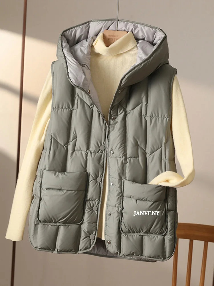 新品未使用 S’YTE PUFFER HOODED VEST Janveny 2025 New Fashion Women Hooded Down Sleeveless Vest Women