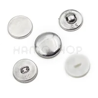 100pcs Sets/lot #16-60 DIY Handmade Fabric buttons Bread Shape Round Fabric Covered Button Cloth Metal 4 Back Cover Buttons 2