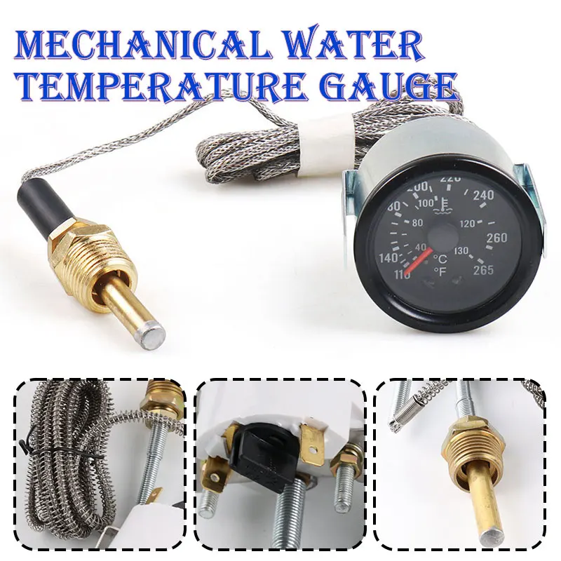 2" 52MM NPT 1/2 Mechanical Water Temp Gauge 40130 Celsius Water