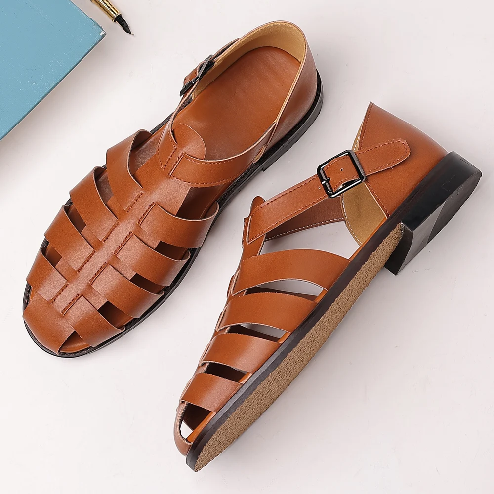 Genuine Leather Mens Dress Sandals