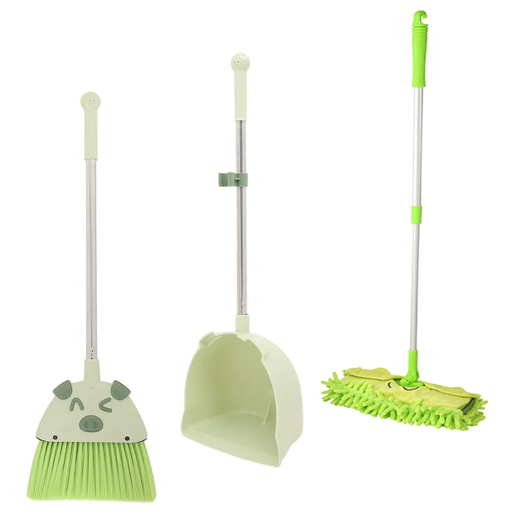 

Children's Broom and Dustpan Stand up Dustpans Kids Toys Household Cleaning Tool