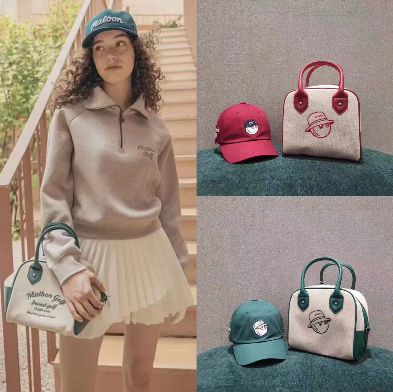 Malbon Korea Original Single Golf Bag For Women Casual Vintage Golf Bag