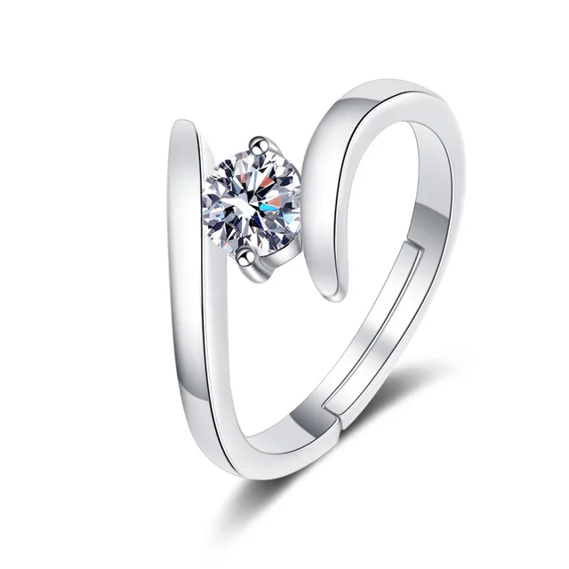 925 Sterling Silver Zircon Luxury Ring for Women