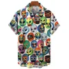 3d Mask Print Men's Shirt Summer lucha libre Short Sleeve Shirt  Casual Hawaiian Shirt For Men Loose Clothing Mexican Wrestling 4