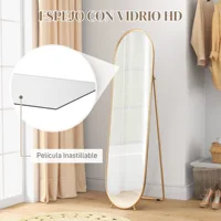 Homcom Овальное зеркало в полный рост 160X40 см, зеркало в полный рост с подставкой, 2 способа использования — изображение 5