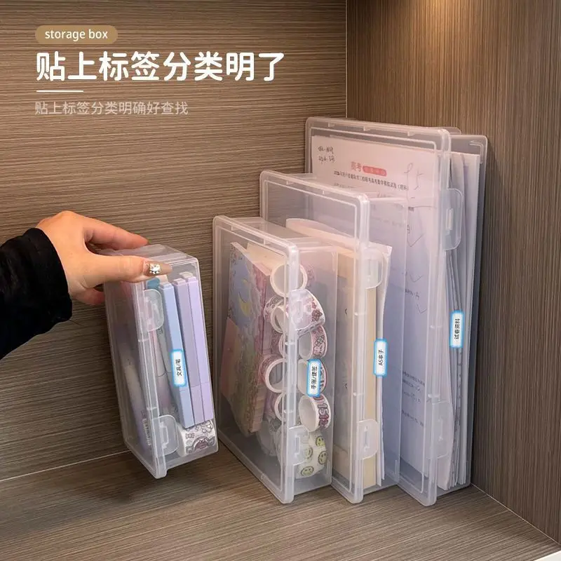 1pc wear resistant transparent a4 file storage box practical data