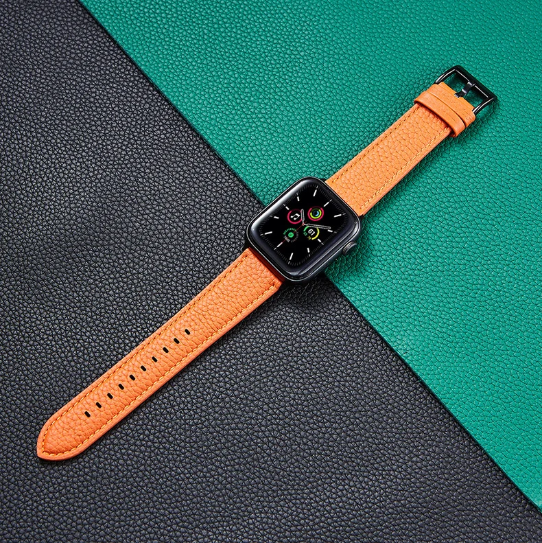 For Apple Iwatch Leather Band Genuine Pebble Leather Watch Strap For Apple Watch 1/2/3/4
