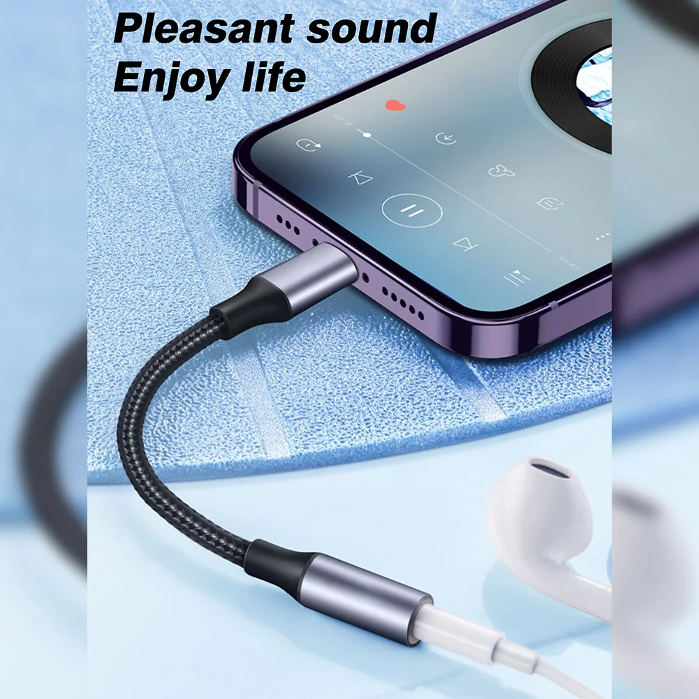 Lightning To 3 5 MM Jack AUX Cable Adapter For iPhone 12 13 14 Pro Adapter Headphone Connector Audio Splitter iphone accessories lightning to headphone adapter