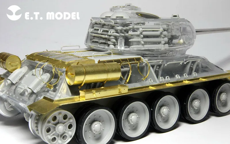 ETmodel 1/35 스케일 소련 T-34/85 탱크 기본 부품 및 펜더 디테일링 AFV CLUB 35S56용 포토에칭 업그레이드 부품