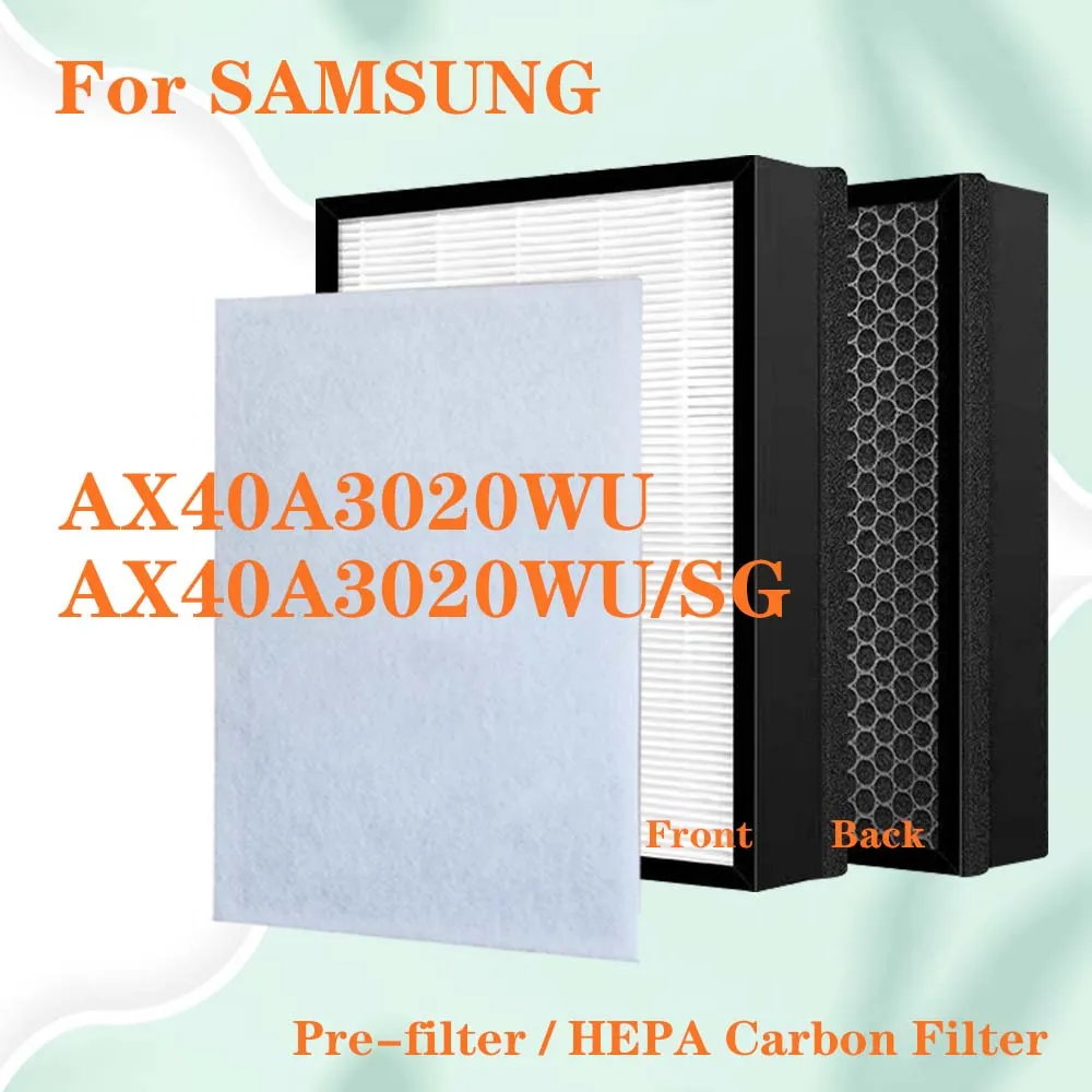 

Сменный фильтр для очистителя воздуха Samsung AX40A3020WU AX40A3020WU/SG, HEPA, комбинированный угольный фильтр