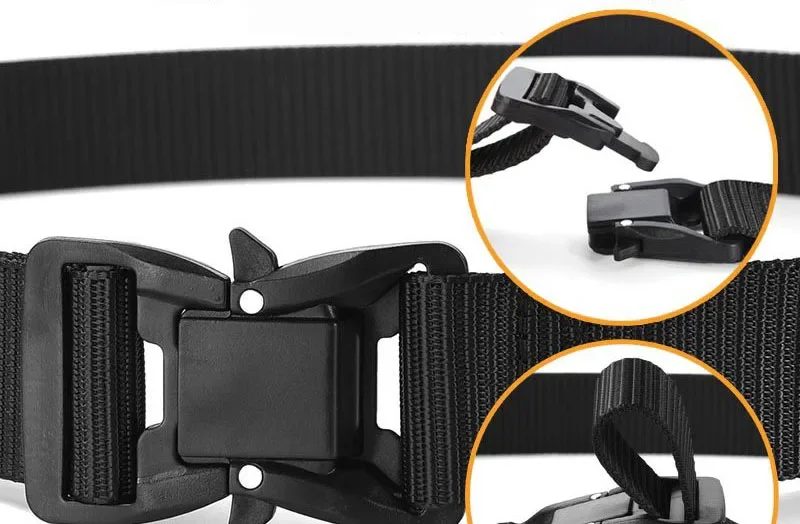 Plus Large Long Size 125 140 160 180cm Men's Belt Canvas Multi-functional Tactical Quick Release Magnetic Alloy Buckle Waistband