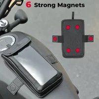 ⁦תיק מגנטי לאופנוע עמיד למים מעור עם מסך מגע לטלפונים בגודל 6.9 אינץ'⁩ – תמונה ⁦3⁩