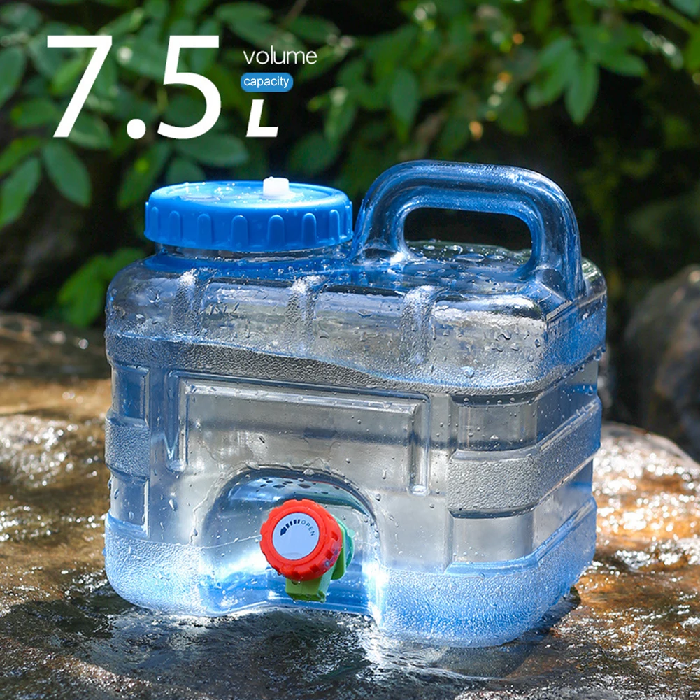 Portable Picnic Water Tank Container with Faucet Car Driving Water Tank Suit for Outdoor Camp Cooking Supplies
