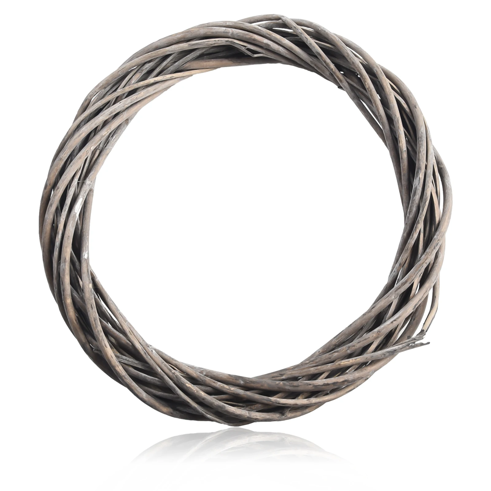 20 cm/25 cm/30 cm Weihnachten Rattan Ring Kranz Wicker Rebe Girlande Hängen Hochzeit Grau Kranz Kindergarten Fotografie Dekoration – Detail 16