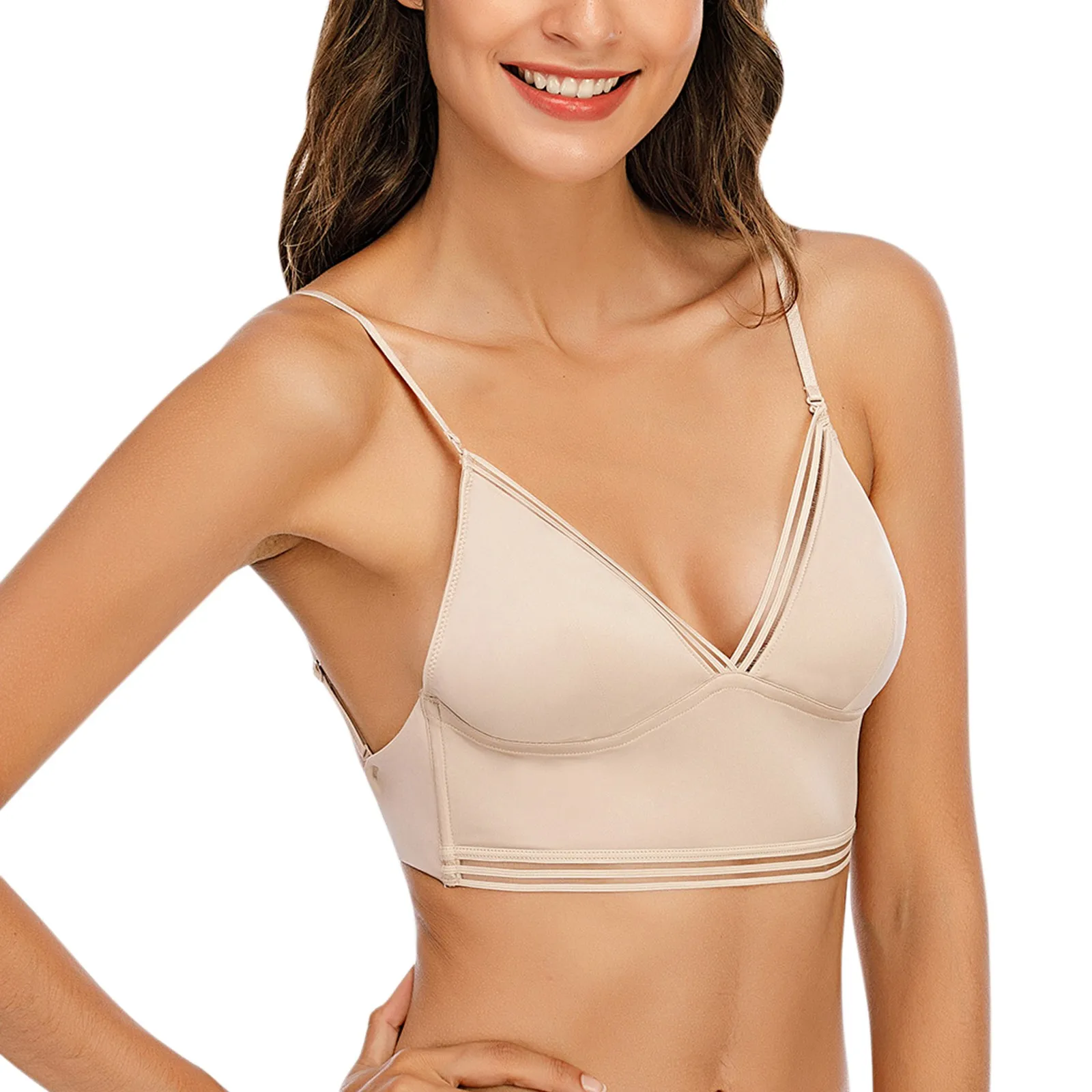 Backless Bra For Women Sportwear Seamless Underwear Thin Breathable Bralettes Beautiful Back Big Chest Brassiere лифчики женские