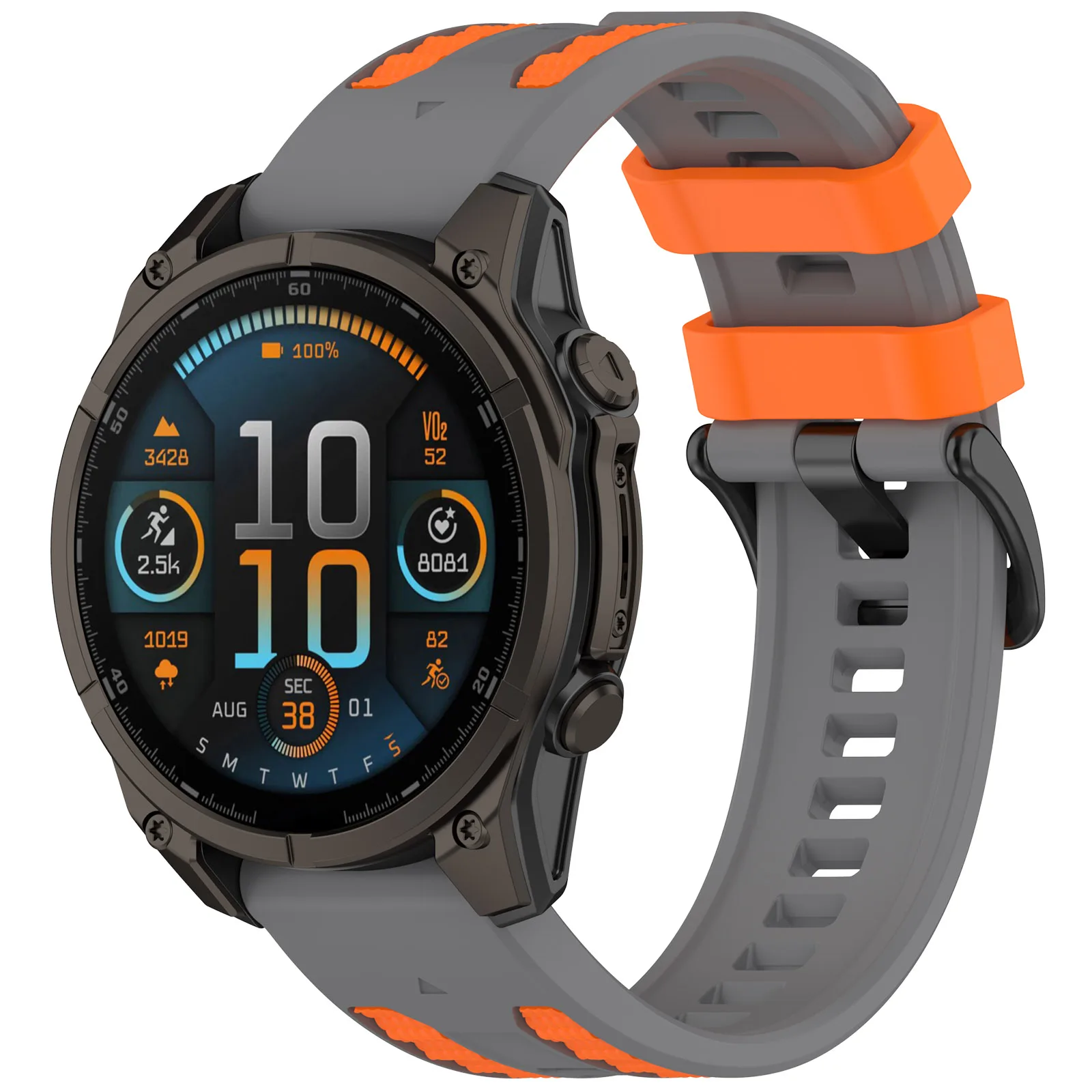 Sport Silicone Band: Quick Fit Adjustable Strap in 22mm & 26mm Sizes
