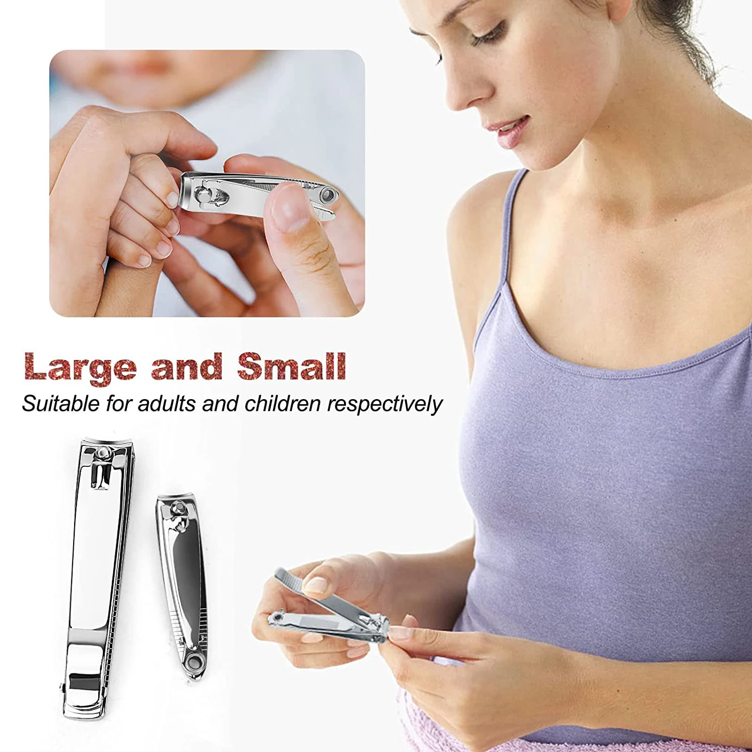 Nail Clippers with Catcher Heavy Duty Stainless Steel Fingernail and Toe Nail  Cutter Surgical Blades and Built-In Nail File - AliExpress