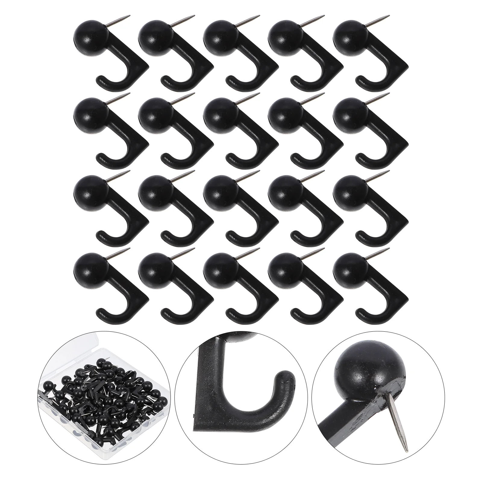 

Push Pin Hooks Plastic Heads Pin Tacks Wall Thumb Tacks Hanging Nails For Cork/Message BoardHome Office School Supplies