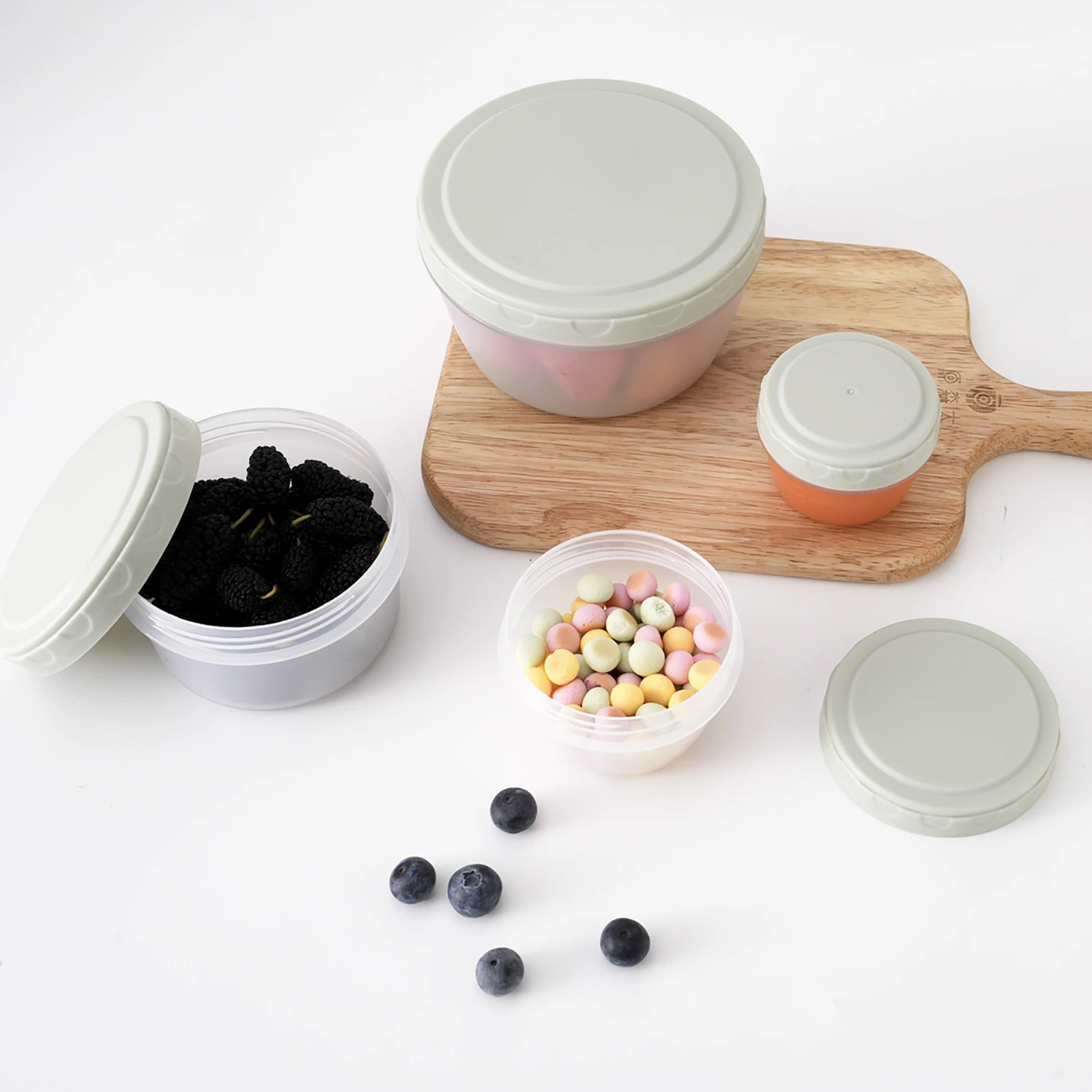 4pcs Baby Food Container, Reusable Plastic Soup Jars, Leakproof Salad Dressing Container With Lids, Freezer Storage Containers 5