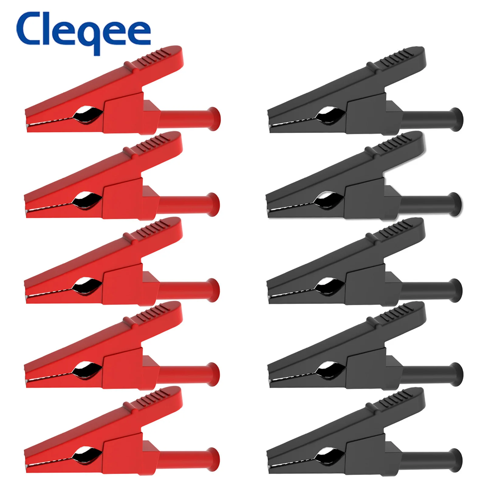 Cleqee P 2002,20 L 10PCS Sicherheit Alligator Clip mit 4mm Buchse