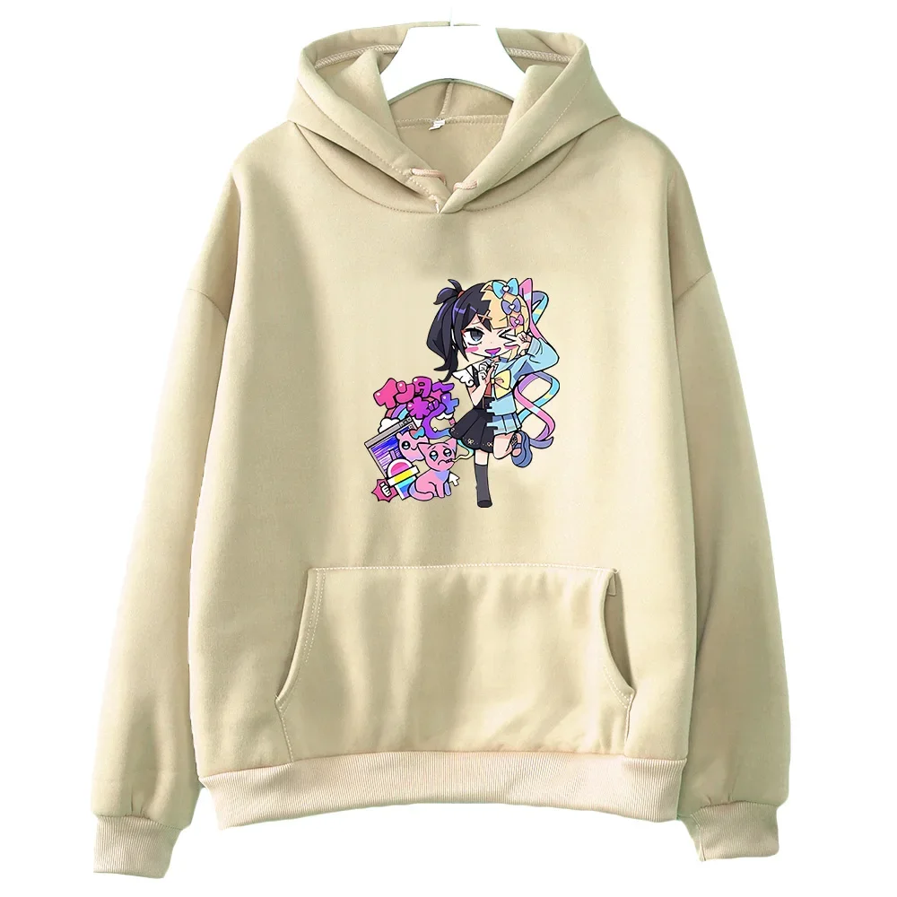 NEEDY GIRL OVERDOSE Hoodie Kawaii Anime Sweatshirts Cartoon Hoody High Quality Fleece Sweatwear Female Autumn Winter Clothes