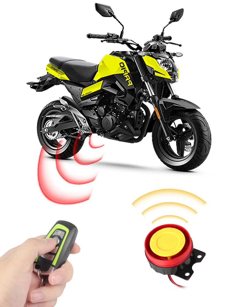 

12V Security Alarm System Two-way remote control key Motorcycle Anti-theft Alarm With Engine Start Anti-theft