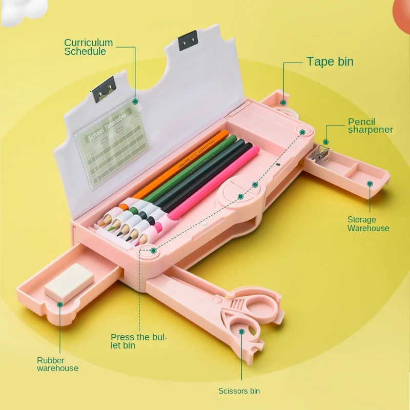 Fun Play Puzzle Children's Pencil Box Boys Girls Pencil-Box Multi-Function Pencil-Box Students Pencil-Box Advanced Toy Box