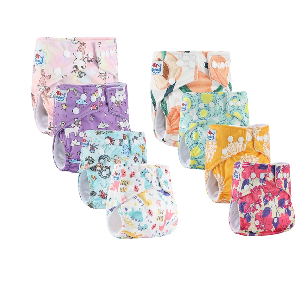 2023 High Quality Best Price BABYLAND Cloth Diaper Reusable Waterproof Diaper Girl Nappy For Newborn To Kids 3-15KG Baby Boys