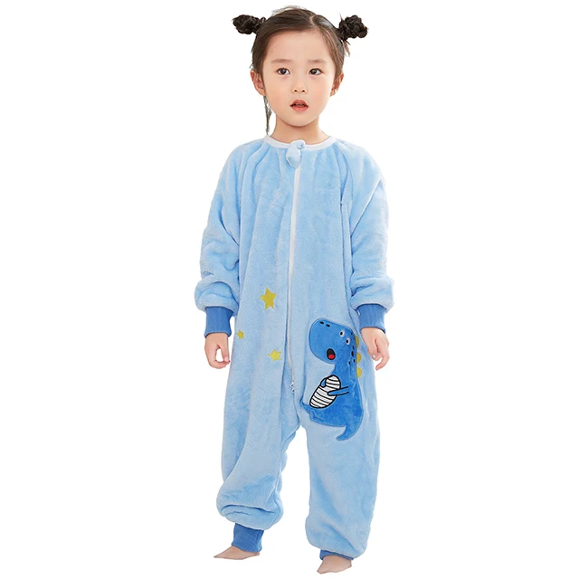 Cozy Owl Kids Sleeping Bag - Flannel Sleepwear Wearable Blanket